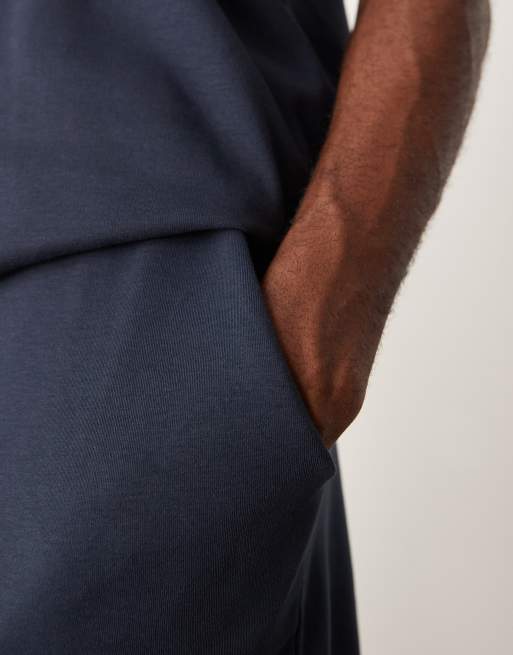 New Look - Jersey shorts in marineblauw, 4 van 5