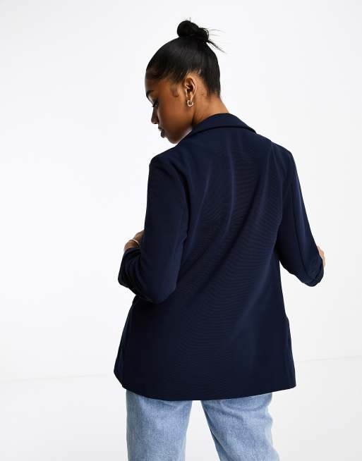 Ladies navy jersey store blazer