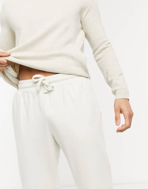 New Look - Joggers crema con ricamo NLM, 2 di 4