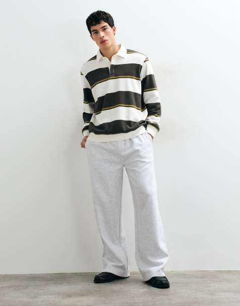 New Look joggers de pernera ancha en gris claro - view 1