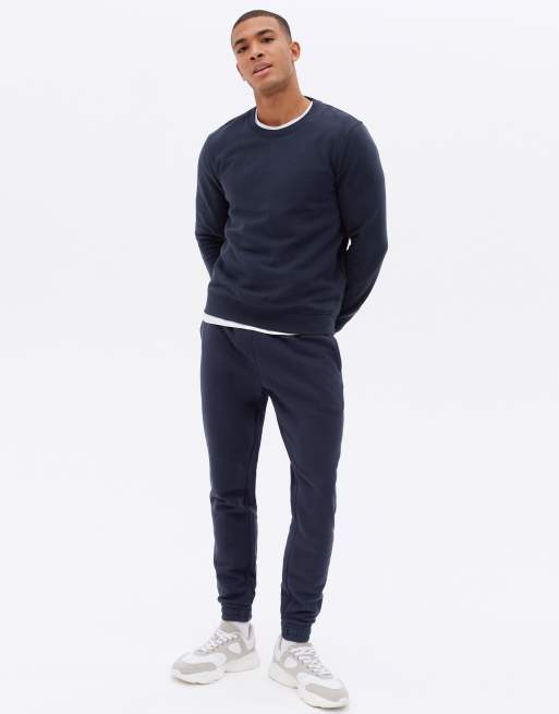 New look navy joggers sale