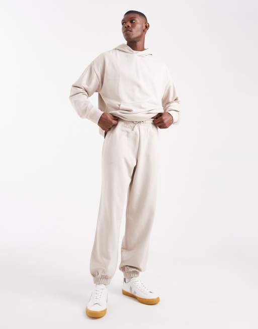 New Look - Joggers oversize color pietra in coordinato 