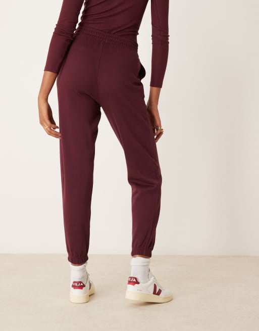 New Look - Joggingbroek met aansluitende boorden in bordeauxrood, 3 van 5
