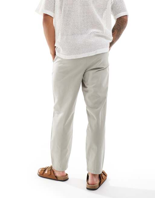 New Look - Joggingbroek met plat gestikte plooitjes in lichtgroen, 3 van 5