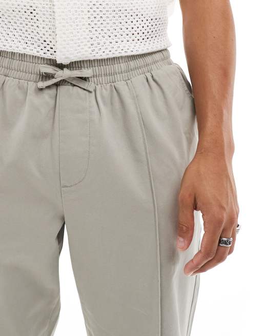 New Look - Joggingbroek met plat gestikte plooitjes in lichtgroen, 5 van 5