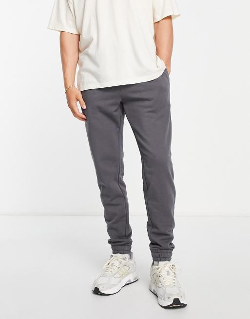 New Look - Joggingbroek met rechte pijpen in donkergrijs