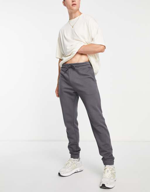 New Look - Joggingbroek met rechte pijpen in donkergrijs, 4 van 4