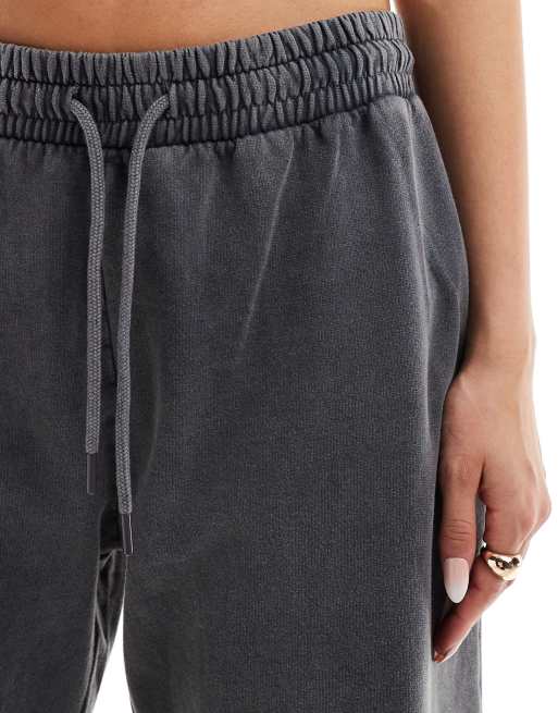 New Look - Joggingbroek met wijde pijpen in donkergrijs, 5 van 5