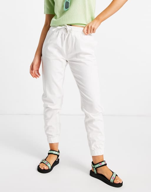 New Look - Joggingbroek van lichtgewicht denim in gebroken wit