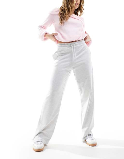 New Look – Jogginghose in Grau mit weitem Schnitt
