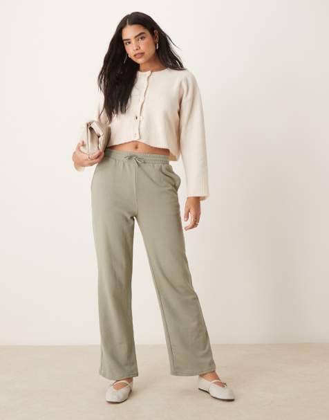 New Look – Jogginghose in Khaki mit weitem Schnitt - view 1