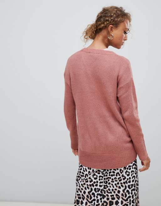 New look shop pink jumper