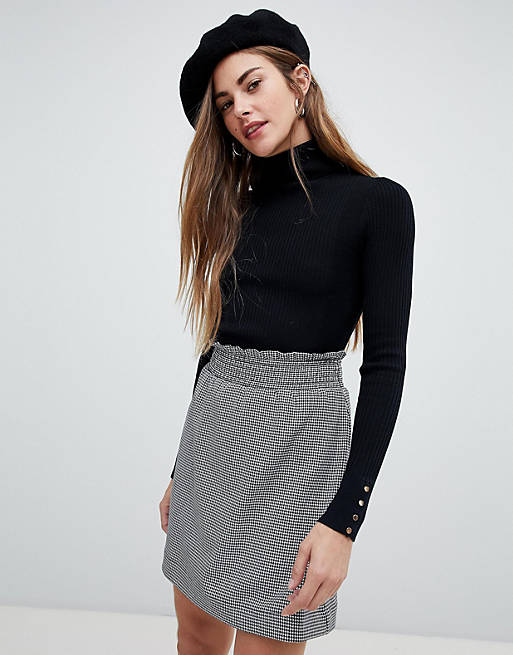 New Look jumper with roll neck in black | ASOS