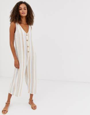 linen jumpsuit with buttons