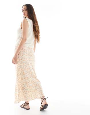 Jupe longue jaune fleurie – Lumineuse et tendance 🌼 - Vêtements