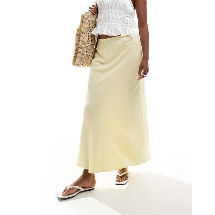 MAMA Pantalon Before & After en lin mélangé - Marron foncé - FEMME | H&M FR