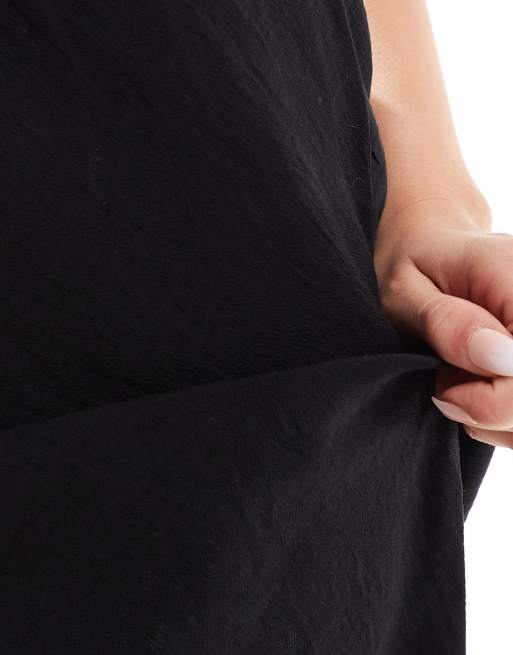 Jupe longue fluide taille élastiquée noir femme | La Halle