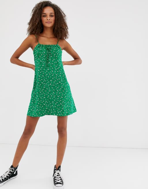 New Look - Jurk met gestrikte voorkant in groen, 4 van 4