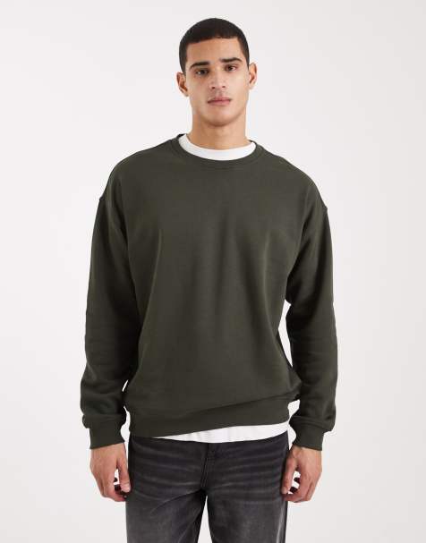 New Look – Kakifärgad sweatshirt i oversize - view 1