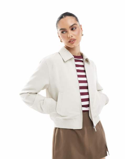 New Look light weight bomber jacket in stone
