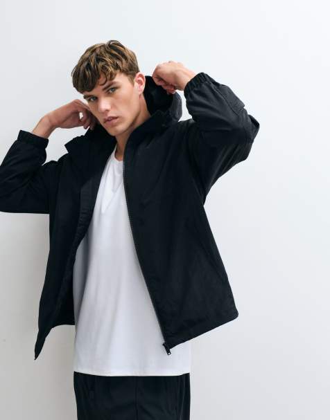 New Look Kapuzen-Windbreaker in Schwarz - view 1
