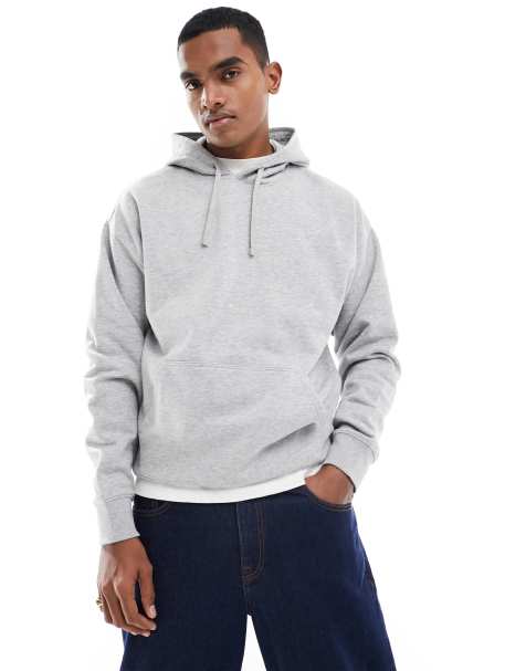 New Look – Kapuzenpullover in Kalkgrau - view 1