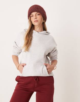 New Look - Kapuzenpullover in Kalkgrau