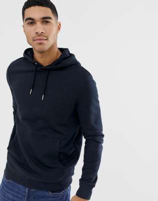 New Look – Kapuzenpullover mit Tasche in Marineblau