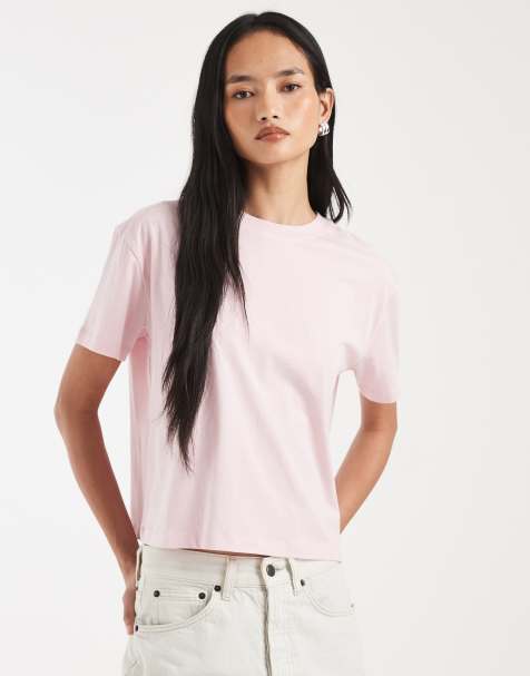 New Look – Kastenförmiges T-Shirt in Hellrosa - view 1