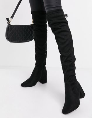 new look suede knee high boots