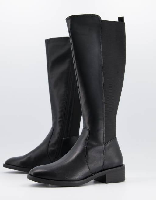 black knee high boots new look