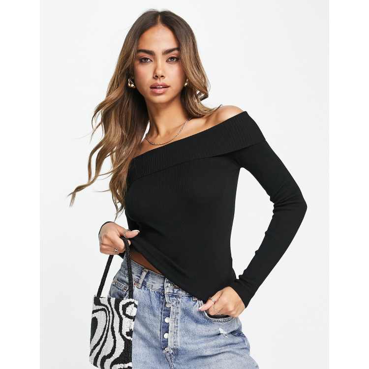 Off the shoulder shop jumper new look