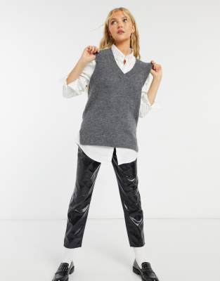 sweater vest grey
