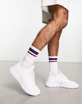 New Look knitted trainer in white