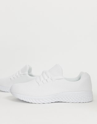 knitted white trainers