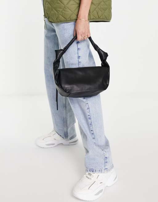 New Look knot handle shoulder bag in black