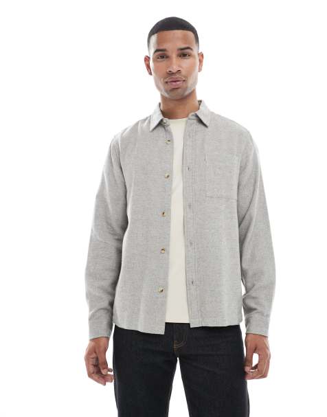 New Look overshirt in grey marl