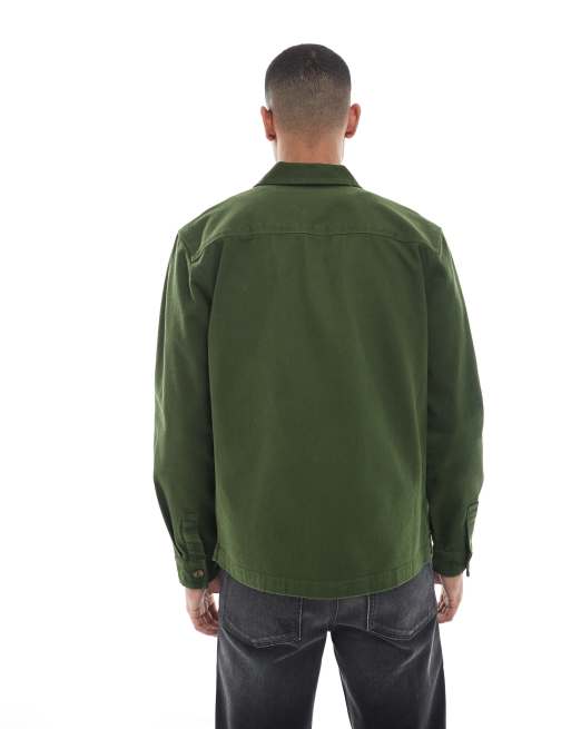 New Look – Koszula wierzchnia z diagonalu w kolorze khaki, 3 z 5
