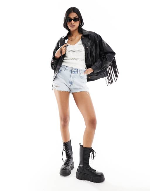 New Look – Kremowy dzianinowy top na ramiączkach, 3 z 4