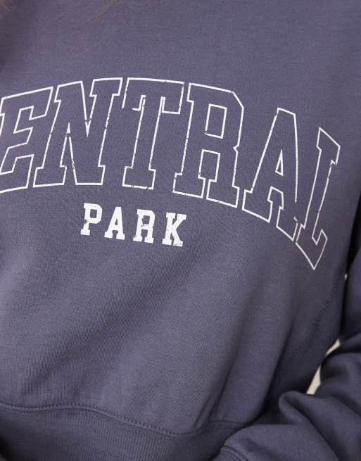 New Look – Kurz geschnittener Pullover in Blau mit „Central Park“-Print, 2 von 4