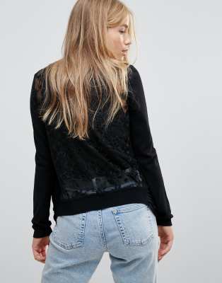 black cardigan with lace back