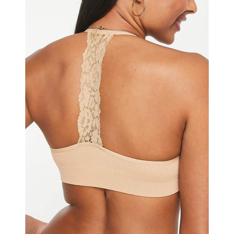 So Sweet Lace Seamless Bra Top In Olive