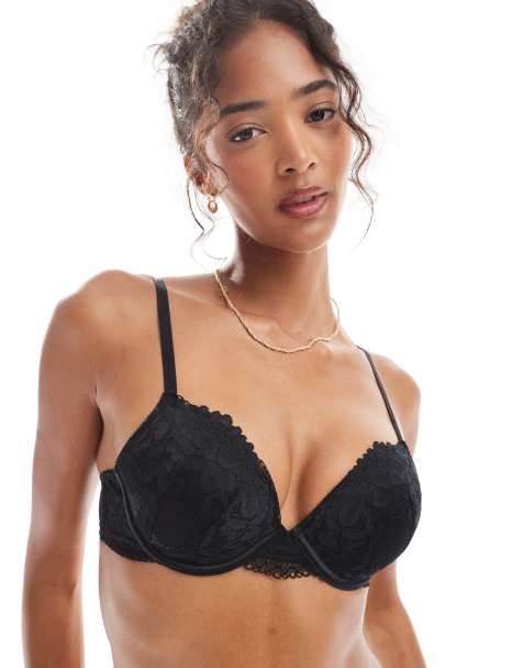 New Look lace lingerie co-ord in black - view 1