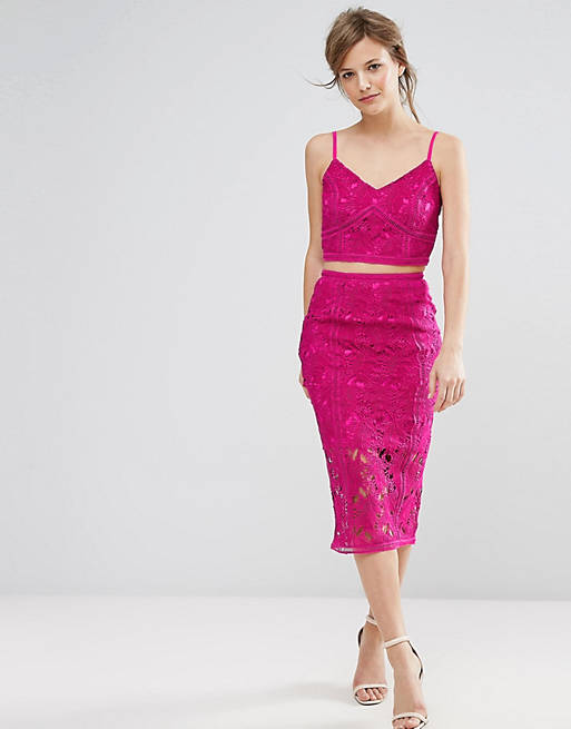 New Look Lace Midi Skirt
