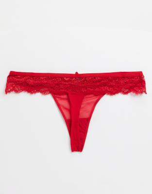red lace thong