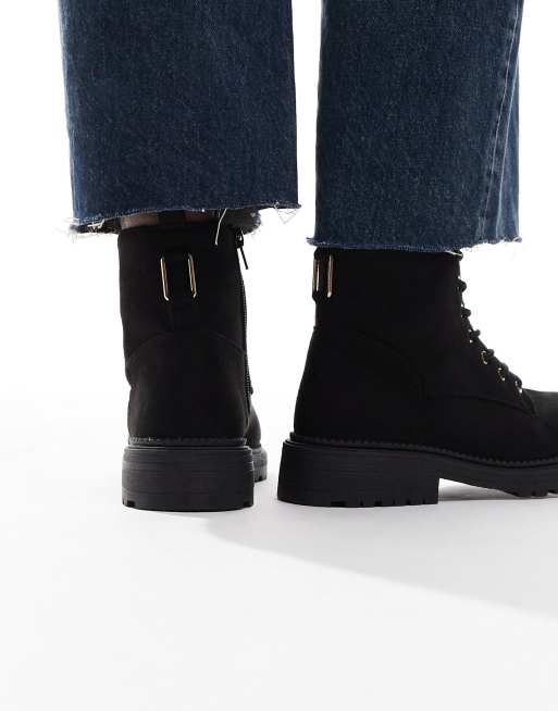 New Look lace up ankle boot in black, 4 of 4