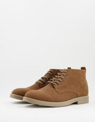 New Look lace up boots in brown