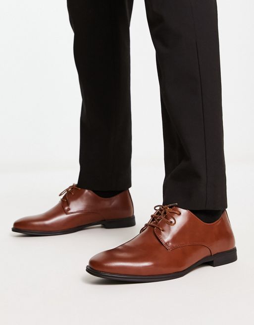 New Look lace up brogues in mid brown | ASOS