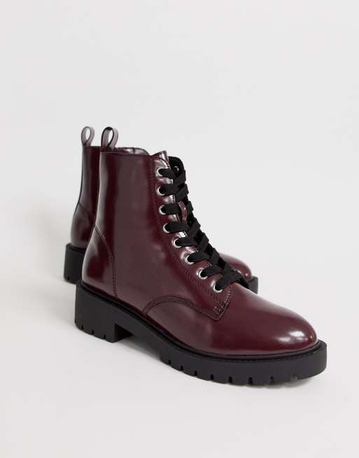 Dark red lace sales up boots