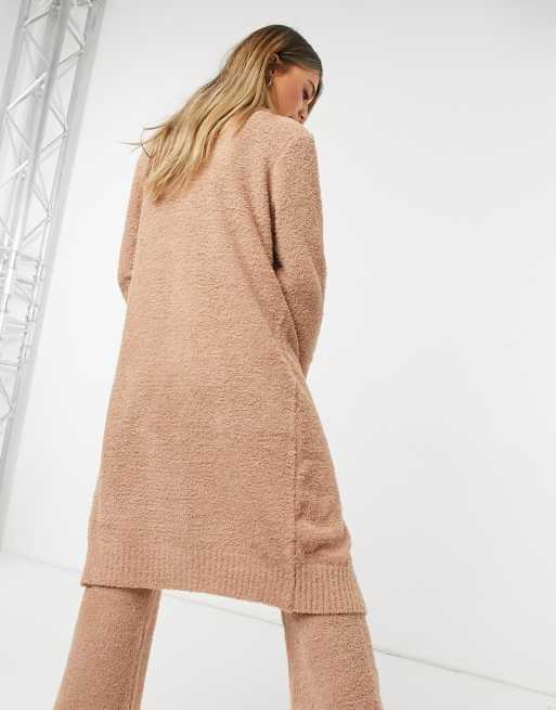 New Look - Lang teddy vest in mink, deel van co-ord set, 2 van 4